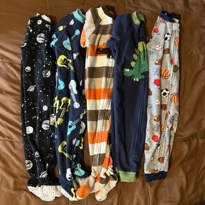 10 piece baby boy sleepers, 12 months